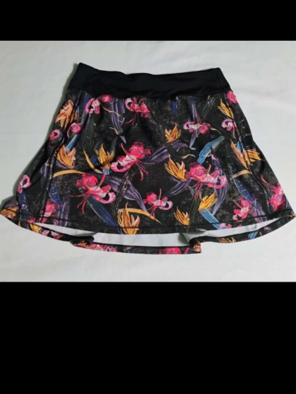 Lululemon Pace Rival Skort Skirt Women's Size 6 Black Floral